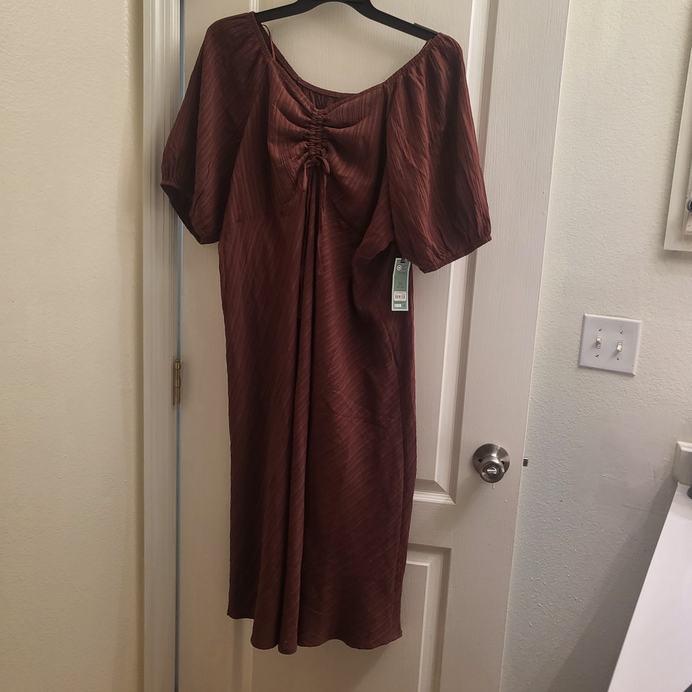 Terra & Sky Chocolate‎ Midi Dress